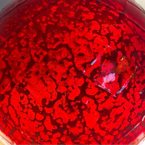 Antique Ruby Red Mercury Glass German Kugel Christmas Ornament Rare 134 Grams - Picture 9 of 9